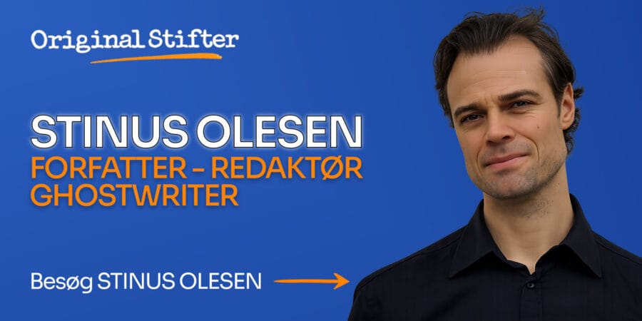 Stinus Olesen 2025 - Udbyder af onlineydelser som at være forfatter - Redaktør - Ghostwriter mm.